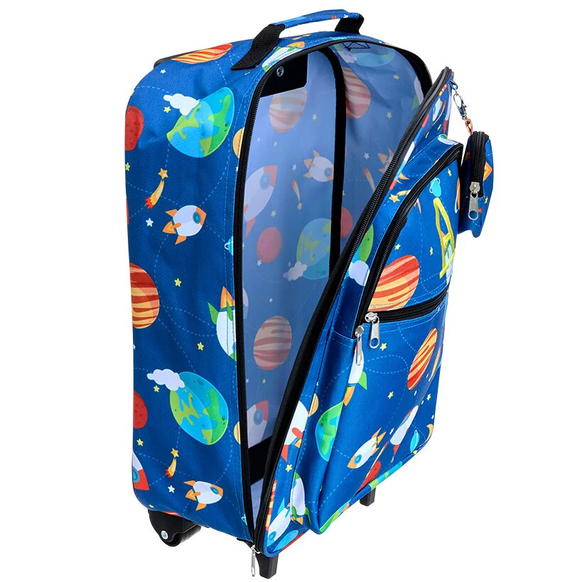 Kids' Monogrammed Space-Themed Luggage 3 Pc. Set - Image 3