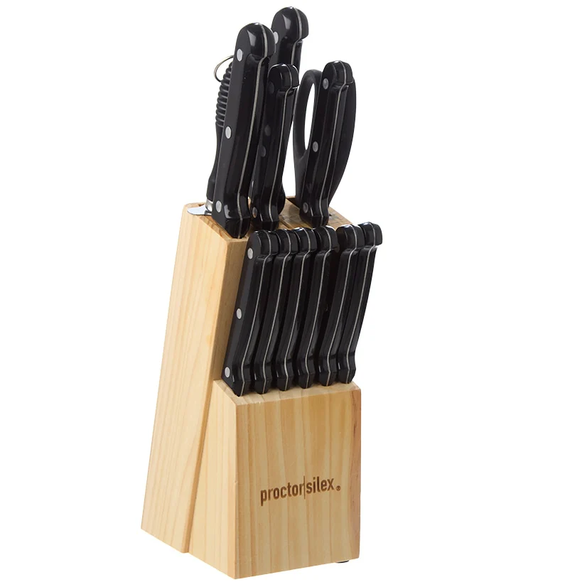 Kitchen Cutlery Set with Wood Block Holder - 13-Pc. - Image 2