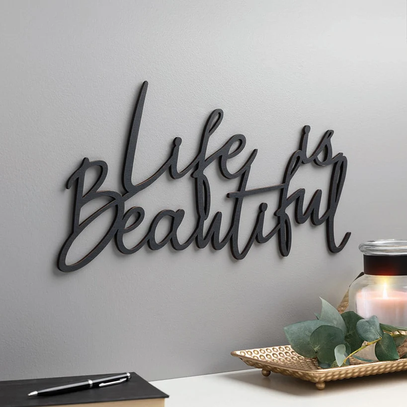 Life is Beautiful Wood Plaque - Image 3