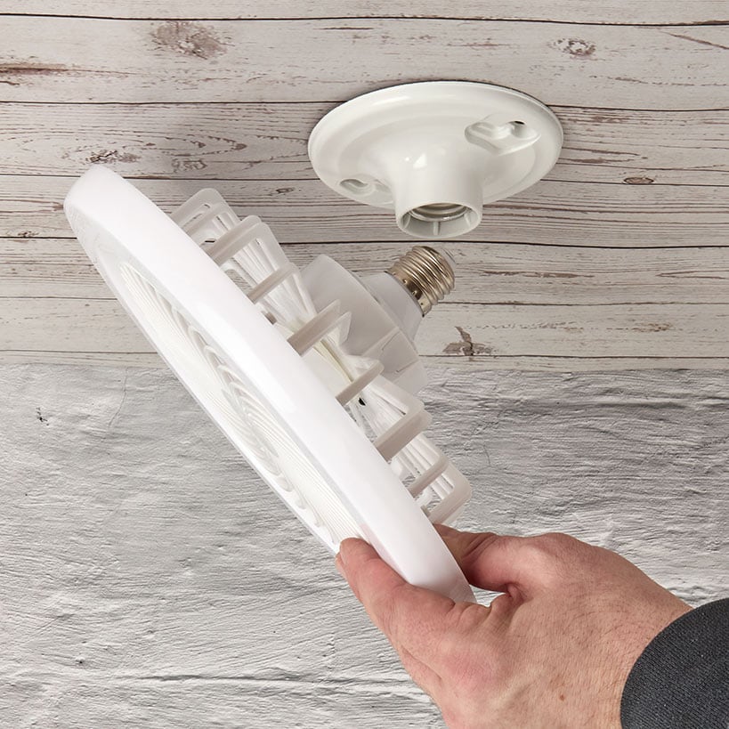 Light Socket Ceiling Fan With LED Light And Remote For Indoor Use - Image 3