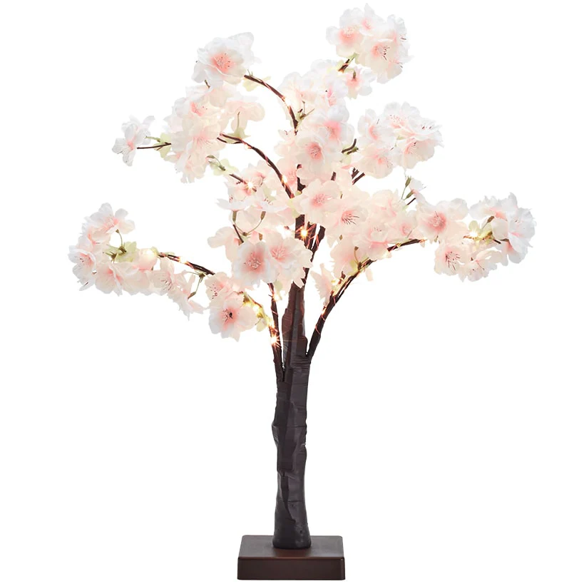 Lighted Cherry Blossom Garland, 2 Pc Branches, Table Tree, or 48" Tree - Image 8