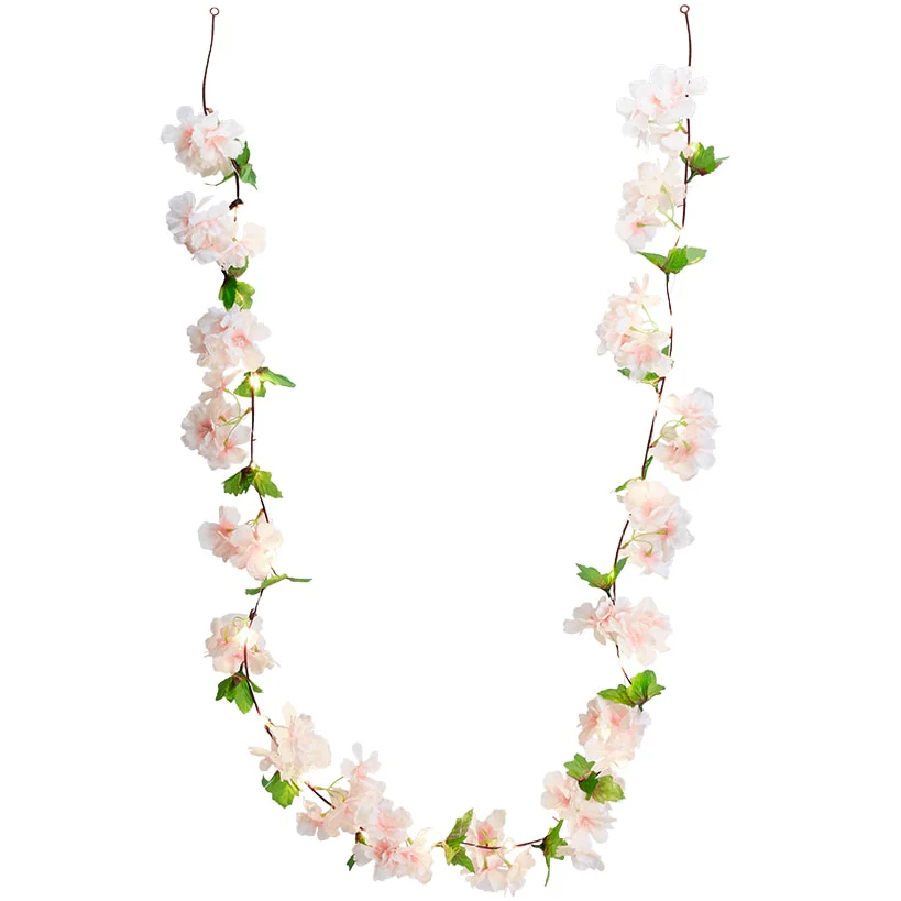 Lighted Cherry Blossom Garland, 2 Pc Branches, Table Tree, or 48" Tree - Image 9