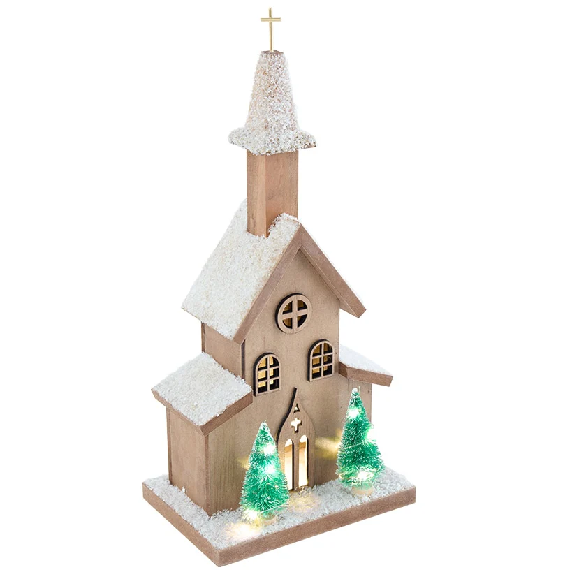 Lighted Country Church Decor - Image 2