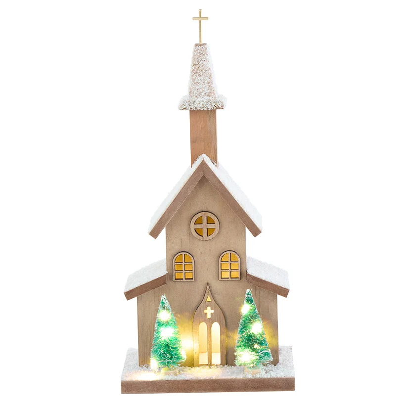 Lighted Country Church Decor - Image 3