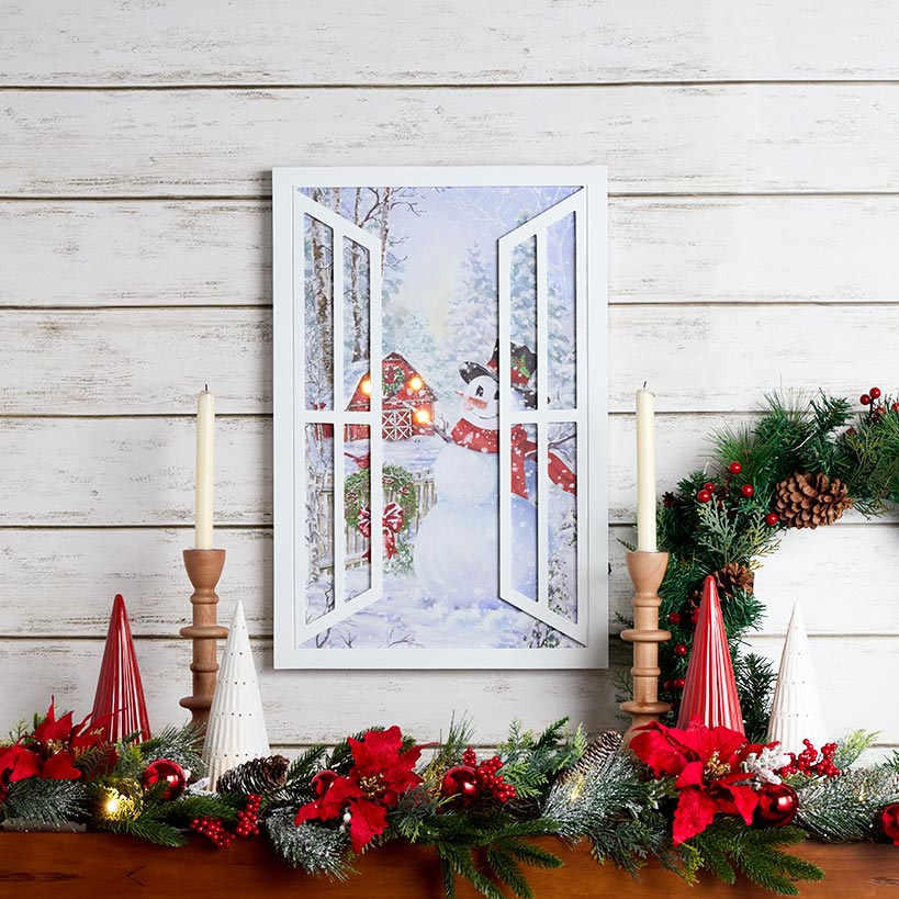 Lighted Holiday Window Wall Art - Image 4