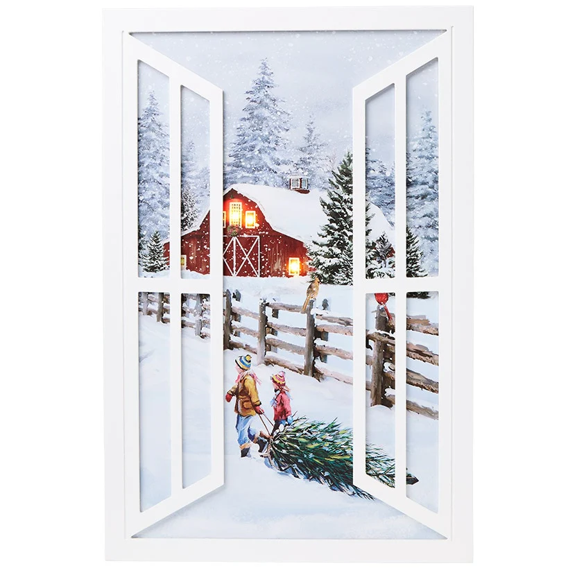 Lighted Holiday Window Wall Art - Image 5