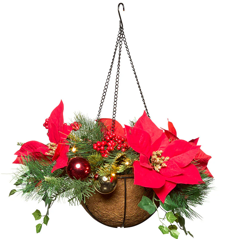 Lighted Seasonal Basket with Timer - Image 2