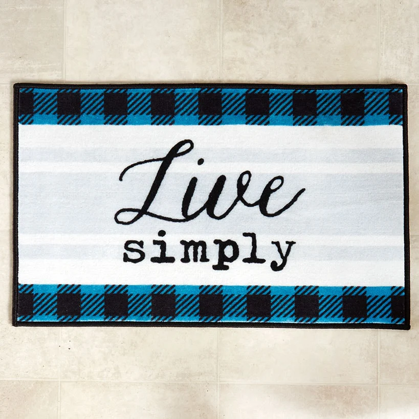 Live Simply Bathroom Rug