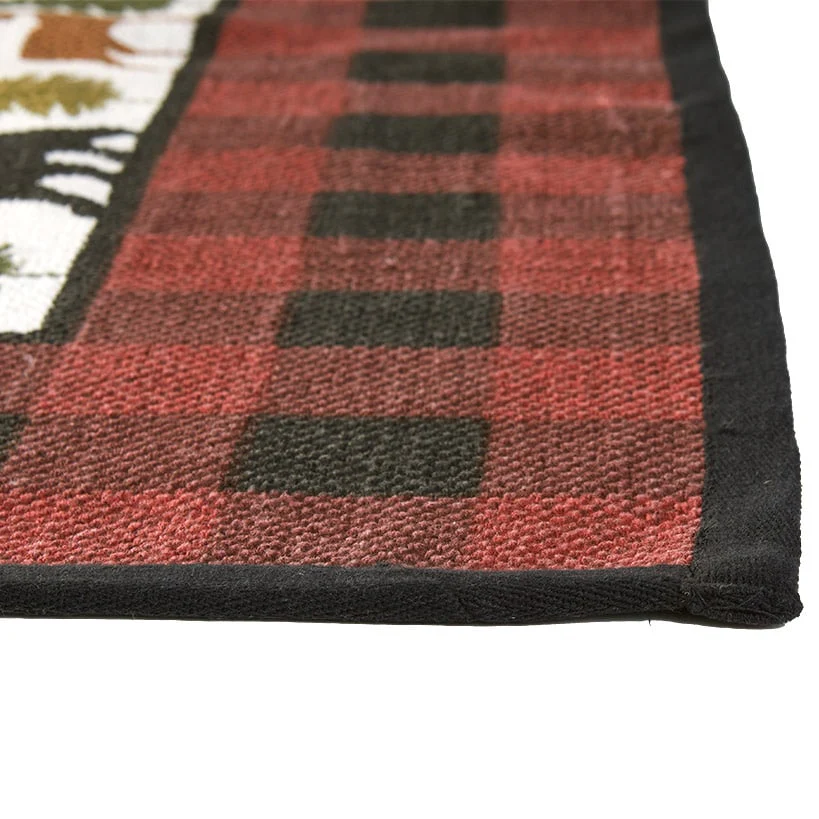 Lodge Check Nonslip Area Rug - Image 3