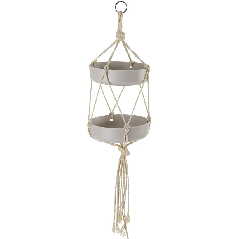 Macrame Bird Feeder and Waterer - Image 3