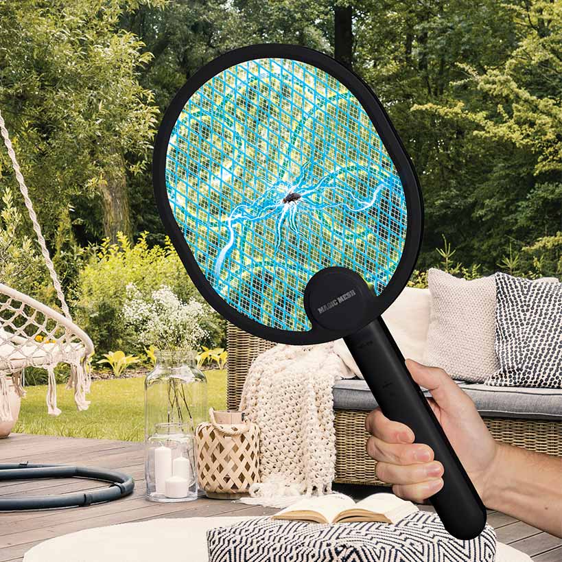 Magic Mesh™ 2-in-1 Bug Zapper And Swatter - Rechargeable and Foldable - Image 3