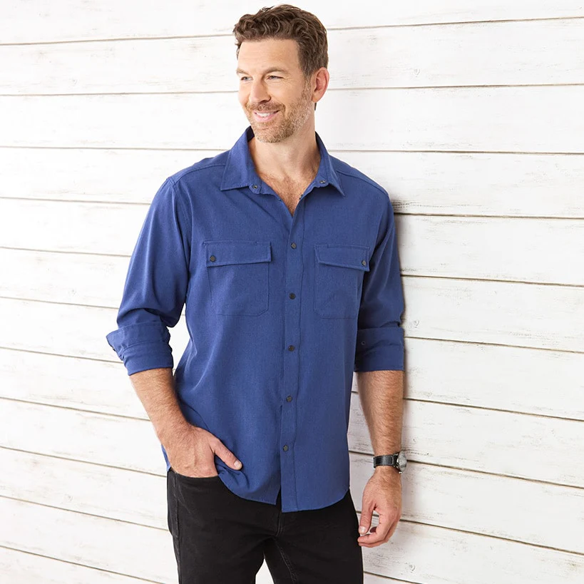 Men's Button-Up Long Sleeve Shirt - Image 5
