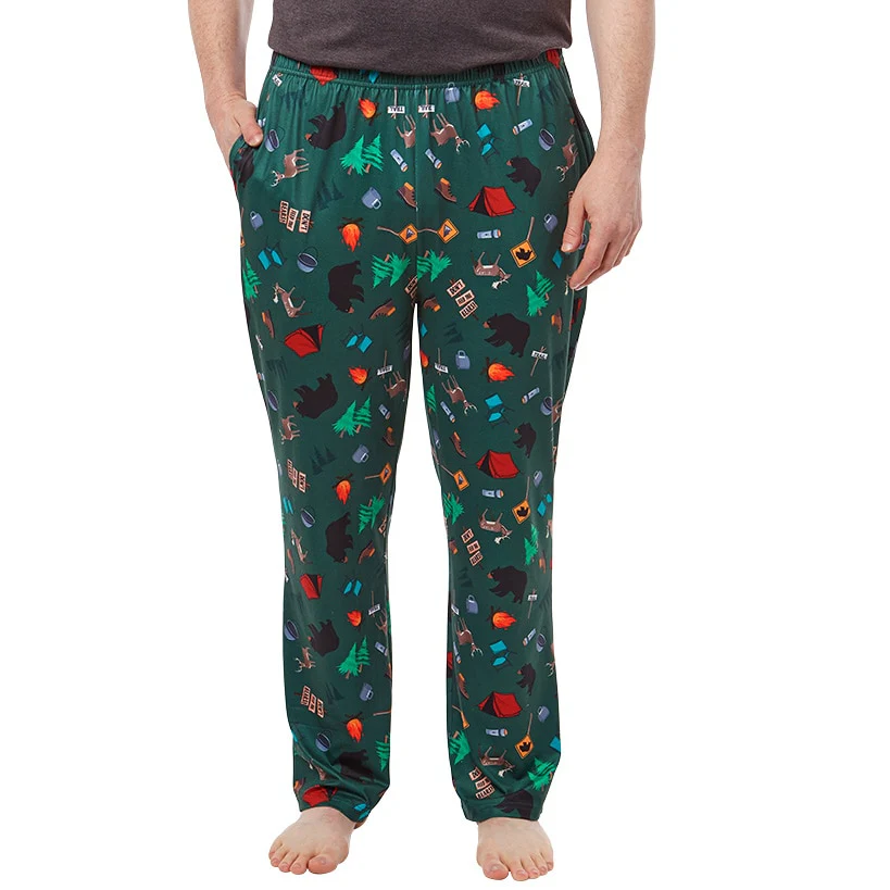 Men's Printed Pajama Lounge Pants Camping Theme - Image 2