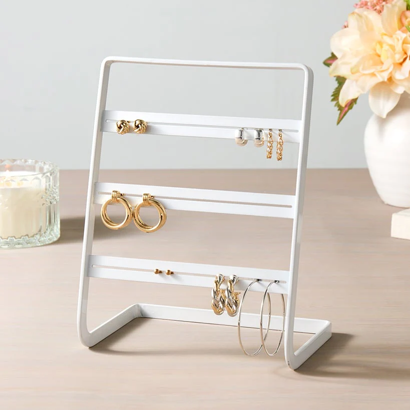 Metal Earring Holder Black or White - Image 3