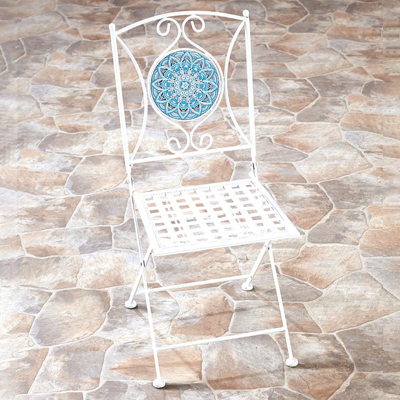 Metal Mosaic Outdoor Chair - Image 3