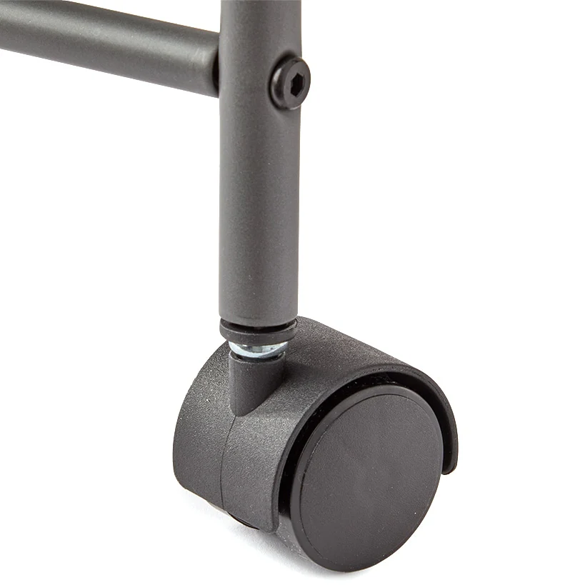 Metal Shoe Storage Rack with Wheels - 4-Tier - Image 3