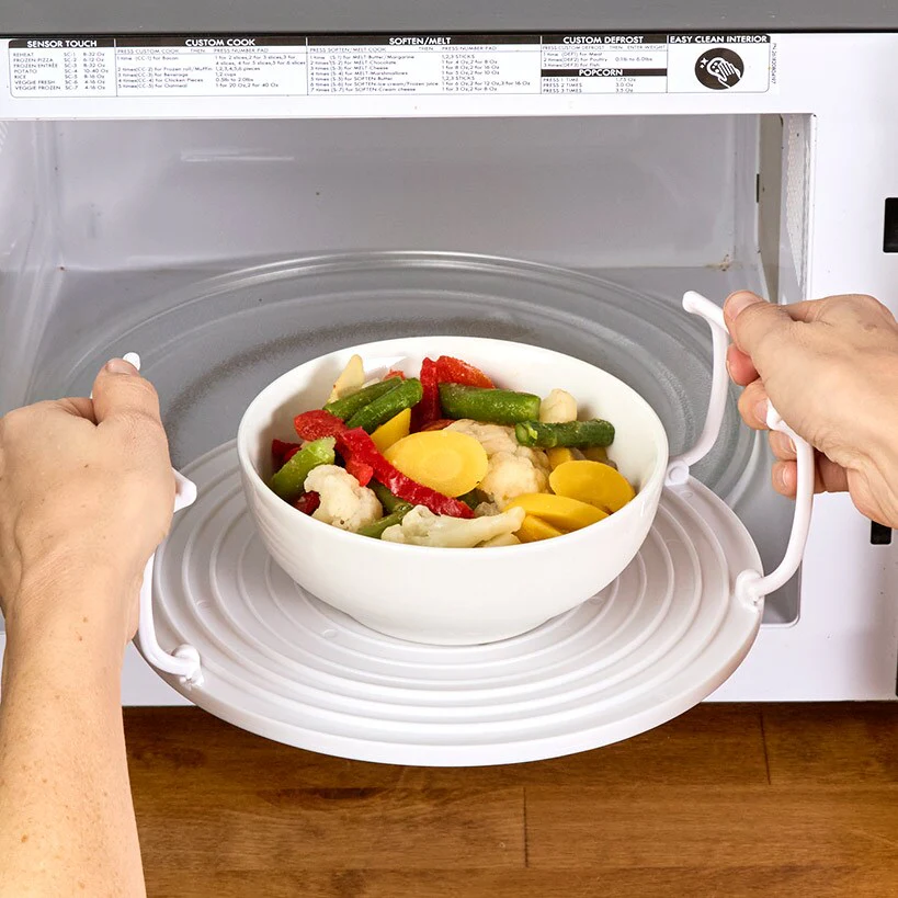 Microwave 4-in-1 Stand, Rack, Splatter Guard, Tray, Stacking Shelf - Image 2