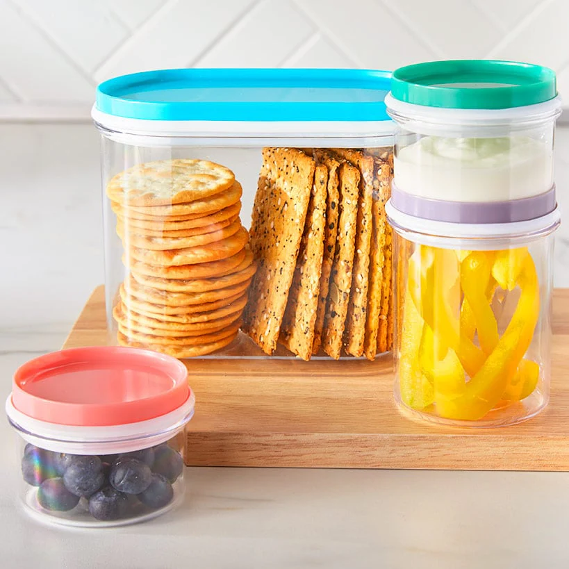 Mini Storage Containers with Airtight Lids Compact and Stackable