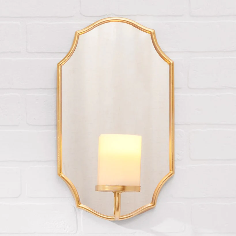 Mirror Wall Sconce With LED Candle - Image 3