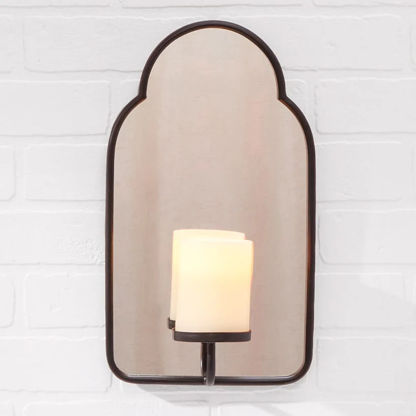 Mirror Wall Sconce With LED Candle - Image 4