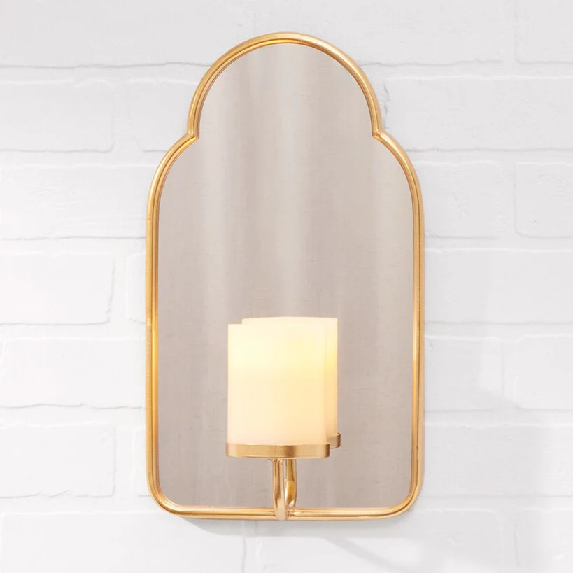 Mirror Wall Sconce With LED Candle - Image 5