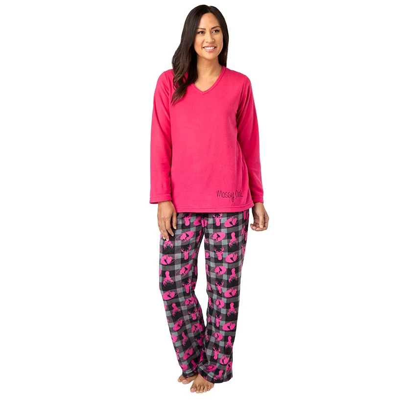 Mossy Oak Fleece Women's Pajama Set 2 Piece - Image 10