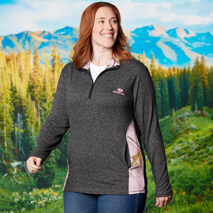 Mossy Oak Women's Quarter Zip Pullover - Image 5