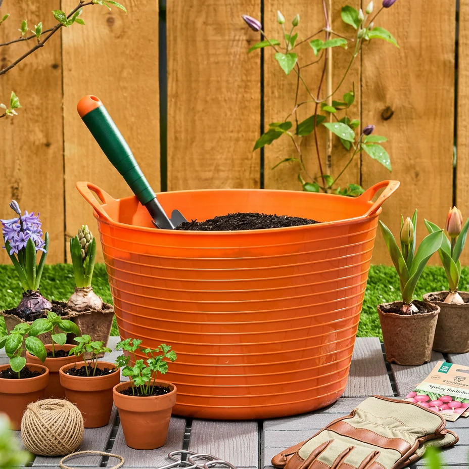 Multi Purpose Flexible Garden Tub With Handles 12L