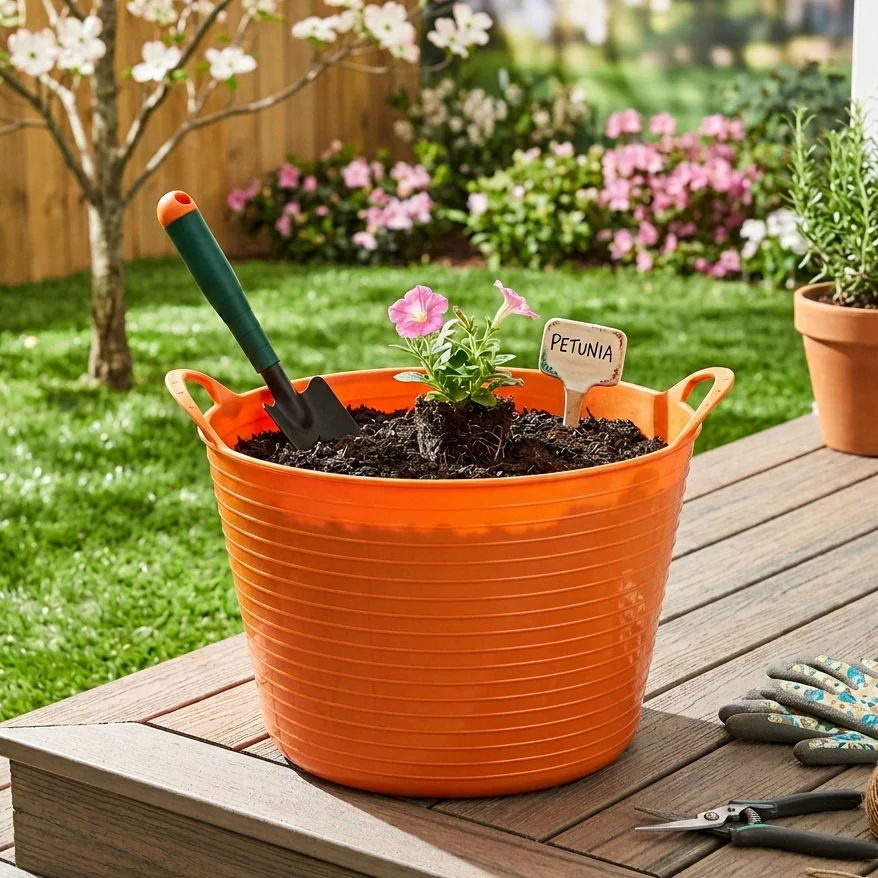 Multi Purpose Flexible Garden Tub With Handles 12L - Image 2