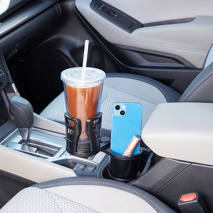 Multifunctional Adjustable Car Cup Holder for Dual Cups and Snacks - Image 4