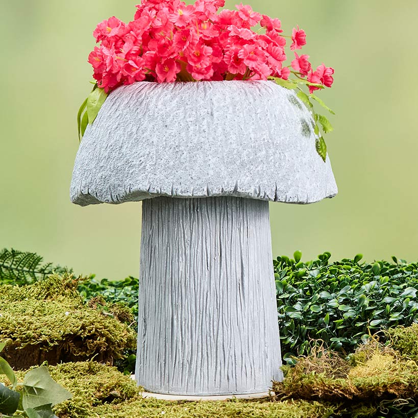 Mushroom Planter Gray Large Medium or Small Garden - Image 4