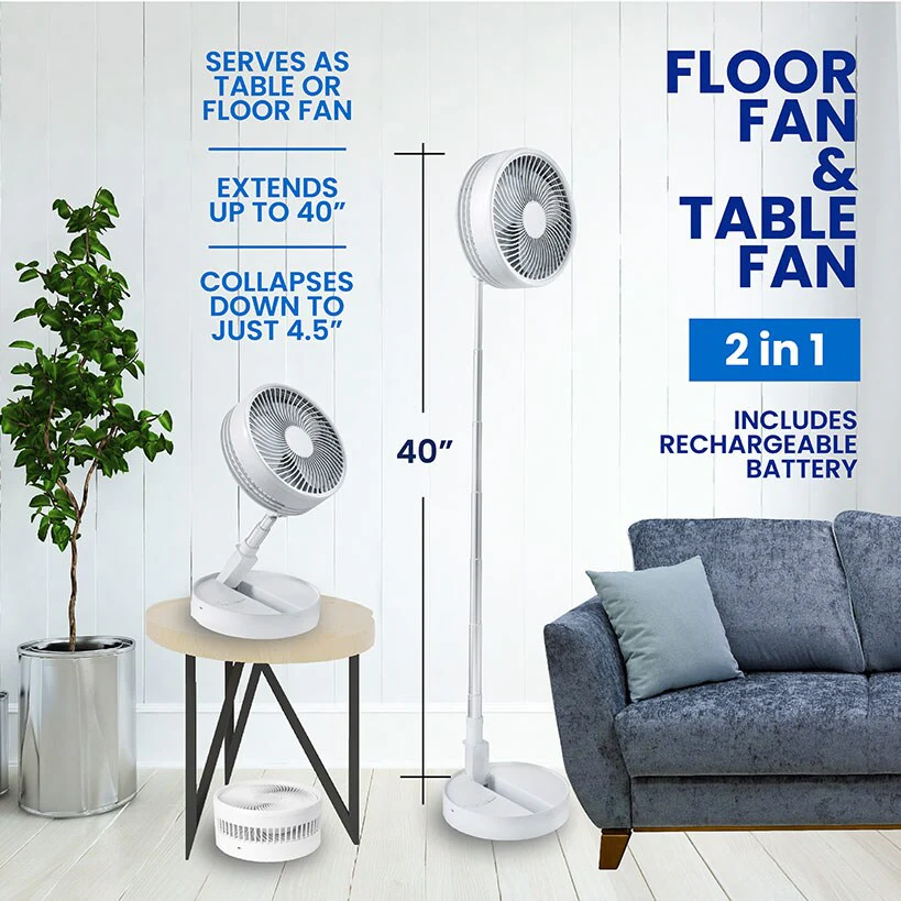 My Foldaway™ Rechargeable Fan - Compact and Portable Cooling Solution