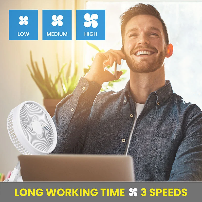 My Foldaway™ Rechargeable Fan - Compact and Portable Cooling Solution - Image 4