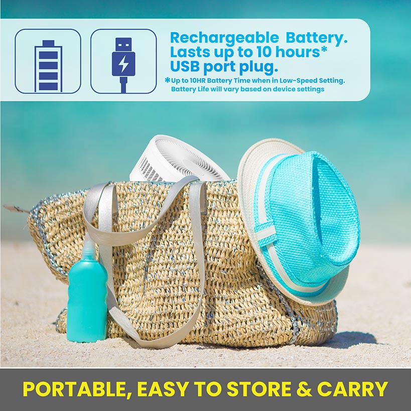 My Foldaway™ Rechargeable Fan - Compact and Portable Cooling Solution - Image 5
