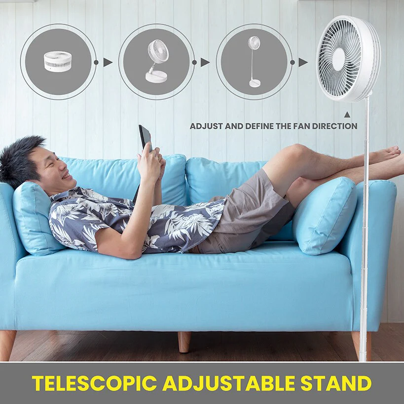 My Foldaway™ Rechargeable Fan - Compact and Portable Cooling Solution - Image 7