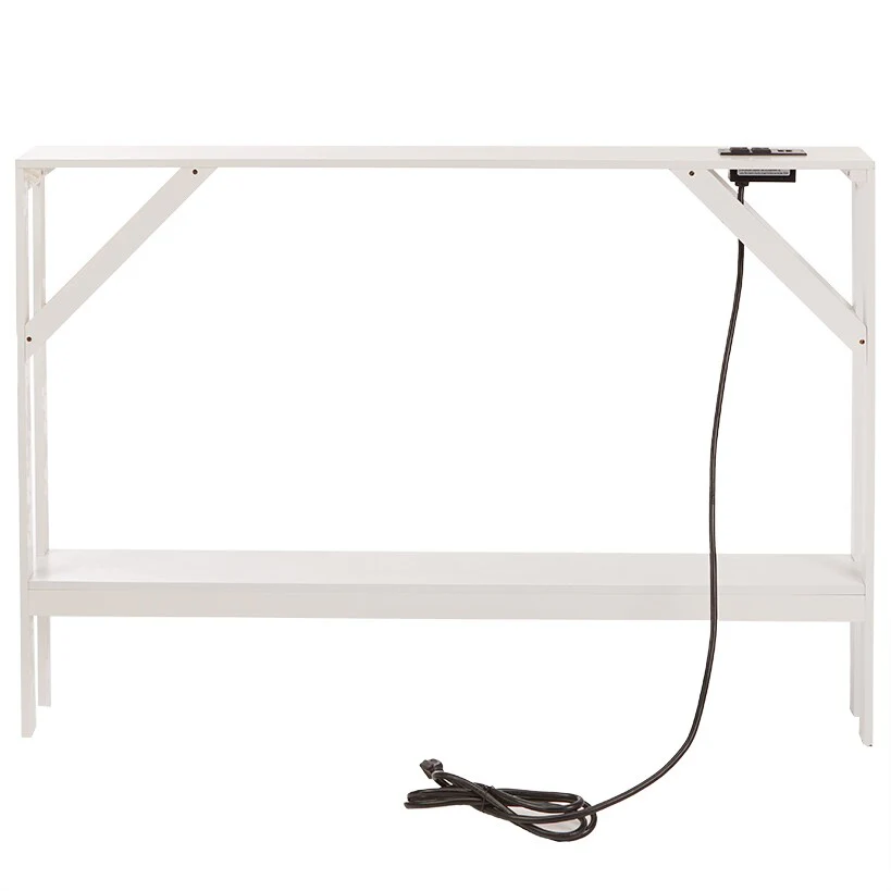 Narrow Console Table with Built in Outlet 33"H - Image 4