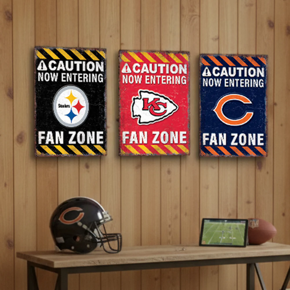 NFL Fan Zone Metal Sign - Image 2