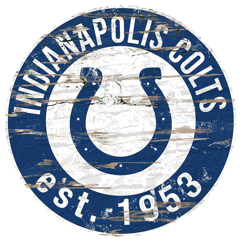 NFL Round Heritage Logo Sign 12" - Image 14