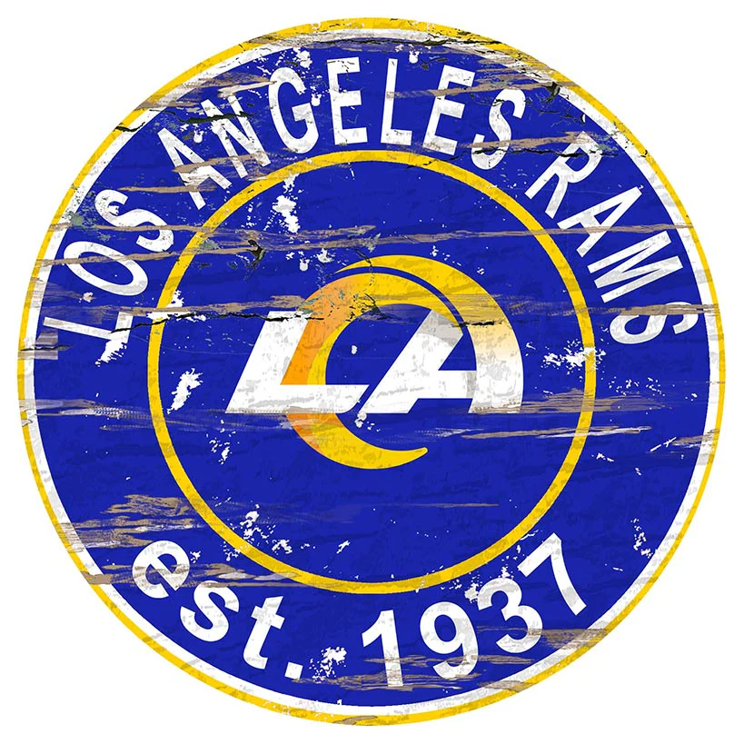 NFL Round Heritage Logo Sign 12" - Image 20