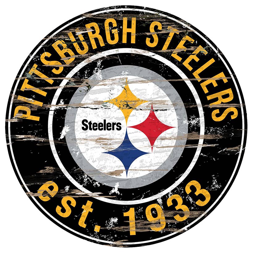 NFL Round Heritage Logo Sign 12" - Image 21