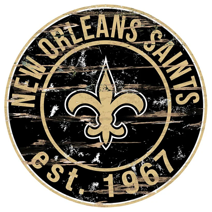 NFL Round Heritage Logo Sign 12" - Image 23