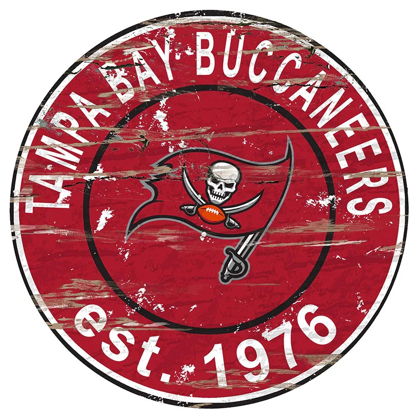 NFL Round Heritage Logo Sign 12" - Image 29