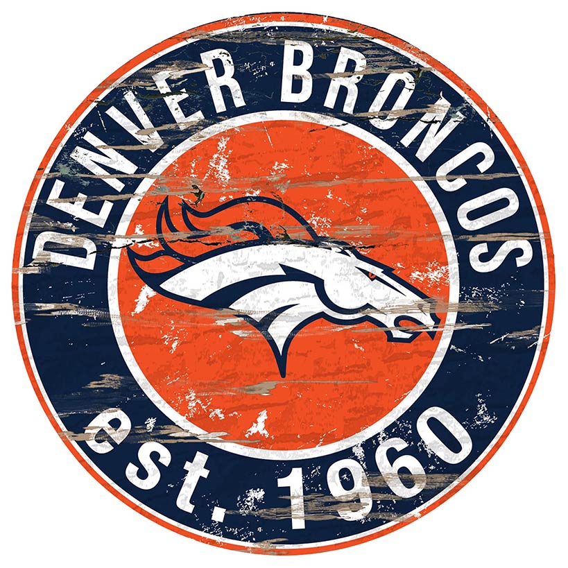 NFL Round Heritage Logo Sign 12" - Image 7