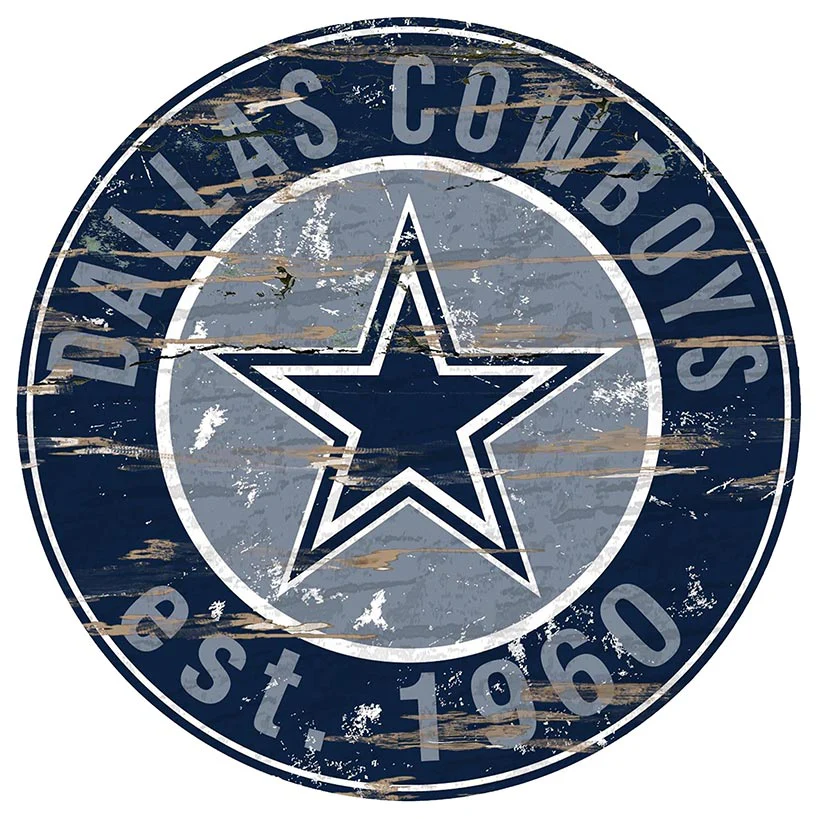 NFL Round Heritage Logo Sign 12" - Image 9
