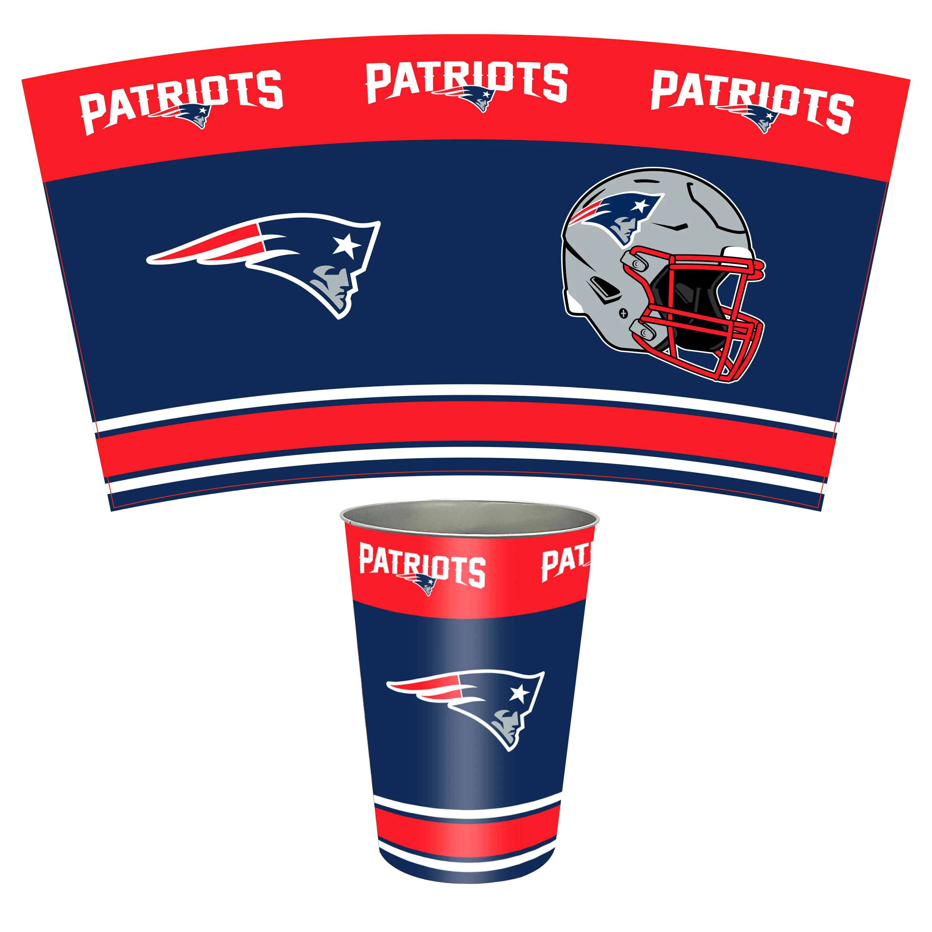 NFL Tin Wastebasket - Image 11