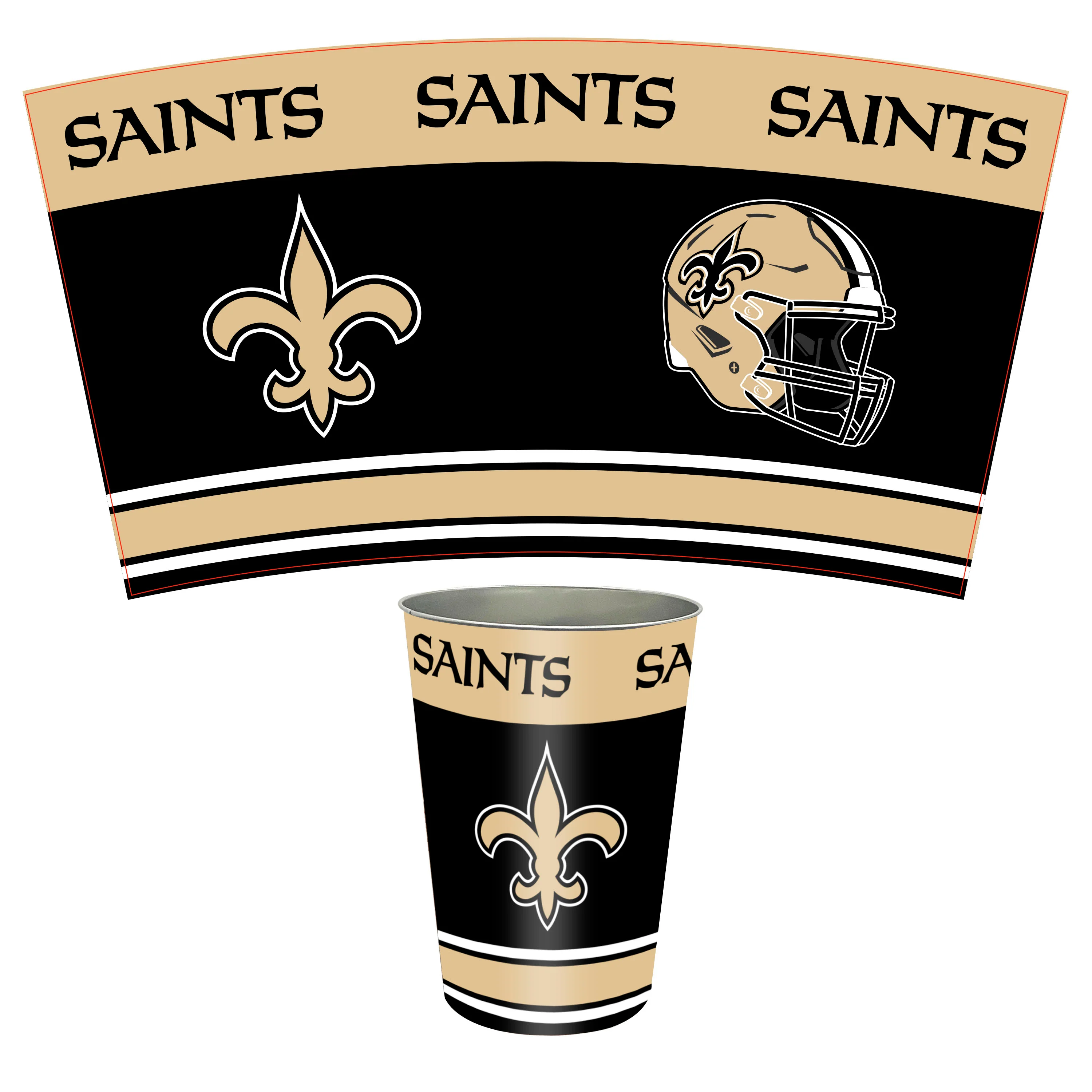 NFL Tin Wastebasket - Image 9