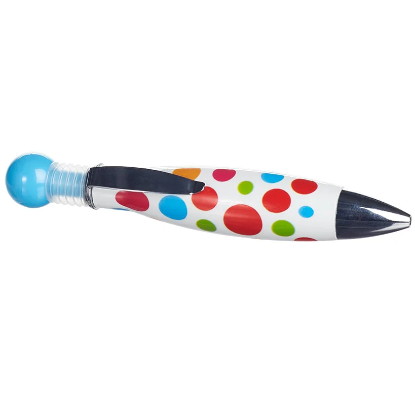 Novelty Pen with Polka Dot Design Blue Ink - Image 2