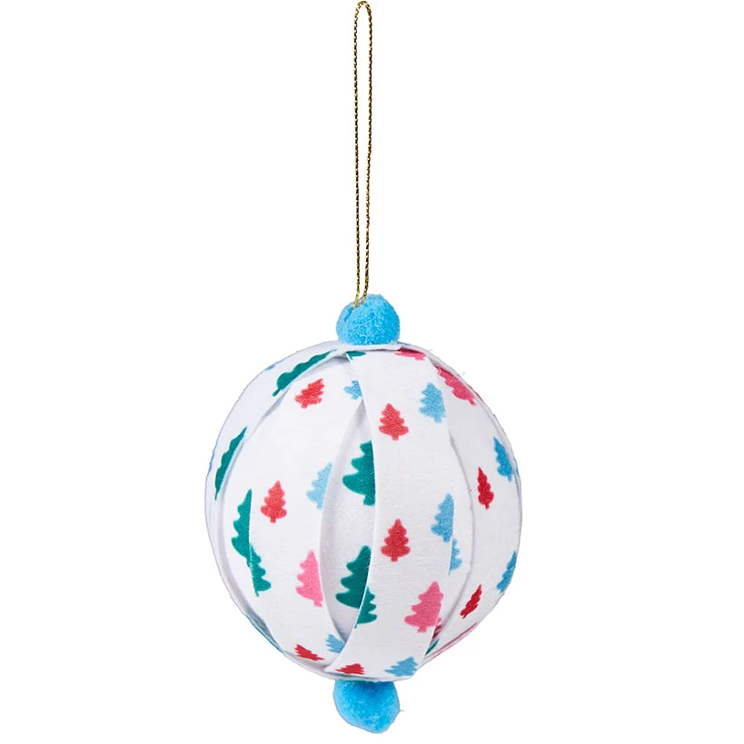 Patterned Paper Ball Ornaments Set of 2 - Image 8