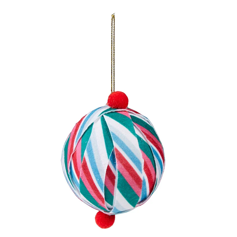Patterned Paper Ball Ornaments Set of 2 - Image 9