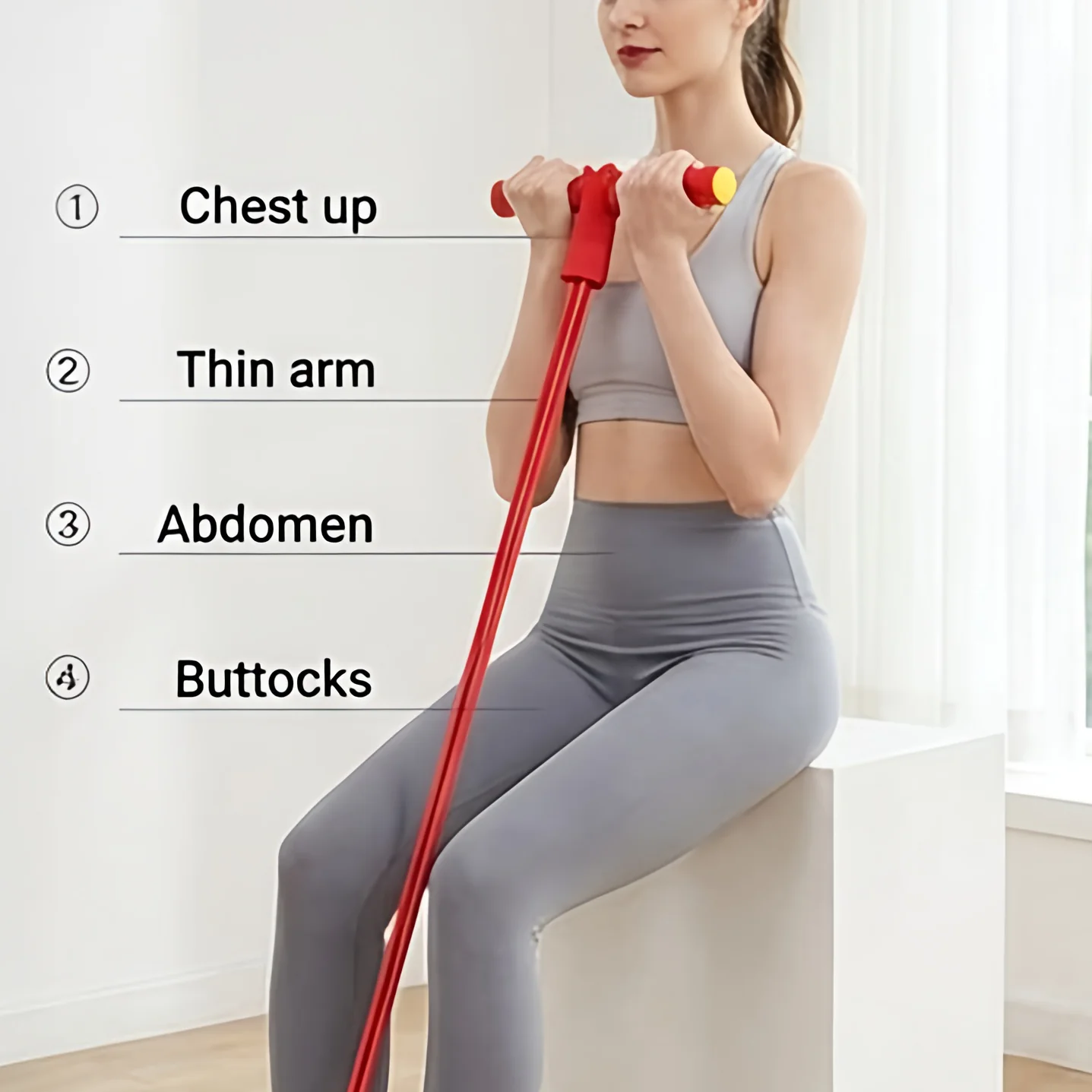 Pedal Resistance Band with Handle - Image 5